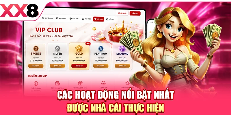 Các hoạt động nổi bật nhất được nhà cái thực hiện