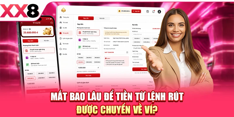 Mất bao lâu để tiền từ lệnh rút được chuyển về ví?